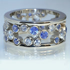 Elegant Sparkling Cubic Zirconia Silver Plating Band Ring