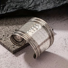 Vintage Boho Hammered Silver Plated Wide Cuff Bracelet
