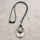 Elegant Adjustable Sculptural Twisted Teardrop Pendant Necklace