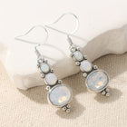 Vintage Bohemian Moonstone Long Dangle Earrings