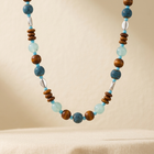 Vintage Bohemian Ceramic Glass Bead Choker Necklace