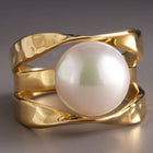 Vintage Pearl Gold Layered Ring