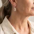 Vintage Silver Golden Heart Earrings