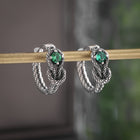Vintage Style Green Cubic Zircon Earrings