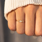 Purest Love Matching Oval Cut Opal Mother & Daughter Ring