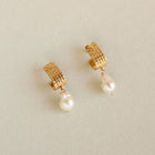 Vintage Gold Plated & Pearl Earrings