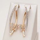 Elegant butterfly earrings with glittering earrings