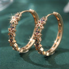 Elegant Bohemian Multi Color Zirconia Floral Butterfly Earrings