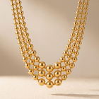 Chunky Golden Bead Layered Statement Necklace