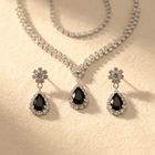 Water Drop Cubic Zirconia Silver Jewelry Set