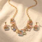 Geometric Square Hollow Jewelry Set
