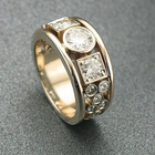 Elegant Vintage Multi-Stone Zirconia Gold Ring