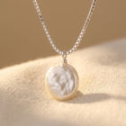 Sterling Silver Sparkling Pearl Necklace