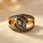 Elegant Black Crystal ring