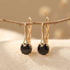 Black Zirconia Clip On Earrings