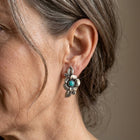 Turquoise Flower Leaf Vintage Style Earrings
