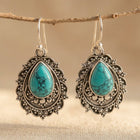 Vintage Drop Turquoise Dangle Earrings
