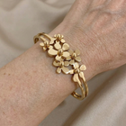 Gold Plated Floral Flower Bracelet