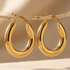 Gold Hypoallergenic Fade-Resistant Hoop Earrings