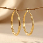 Elegant Gold Large Circle Hoop Earrings