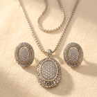 Copper Glass Geometric Jewelry Set