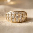 Vintage Wide Zirconia Ring