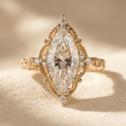 Vintage Bohemian Copper Marquise Rose Quartz Ring