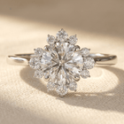 Exquisite Vintage Starburst Synthetic Zirconia Ring