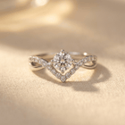 Copper Micro Inlaid Zirconia Wedding Ring