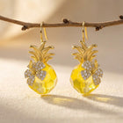 Pineapple Golden Resin Earrings