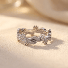 Vintage Boho Hollow Carved Flower Ring
