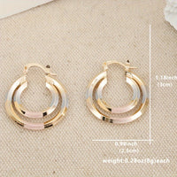 Stylish Hollow Round Shaped Gold Plated Earrings