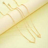 V-Shaped Triangle Chain Bracelet Set