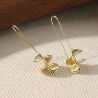 Modern Gold Sculptural Drop Earrings