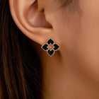 Elegant Enamel Heart Stud Earrings