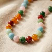 Bohemian Gold Geometric Cloud Beaded Necklace