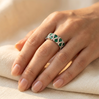 Vintage Gold Plated Green Zirconia Star Ring
