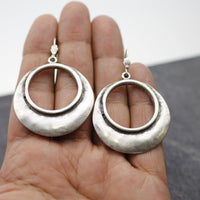 Bohemian Large Open Circle Tribal Style Hoop Earrings