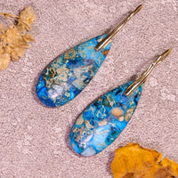 Bohemian Blue Multicolor Natural Stone Earrings