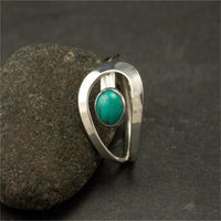 Minimalist Modern Turquoise Open Ring