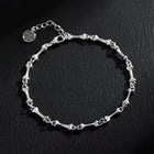 Bracelet bone with pendants in silver