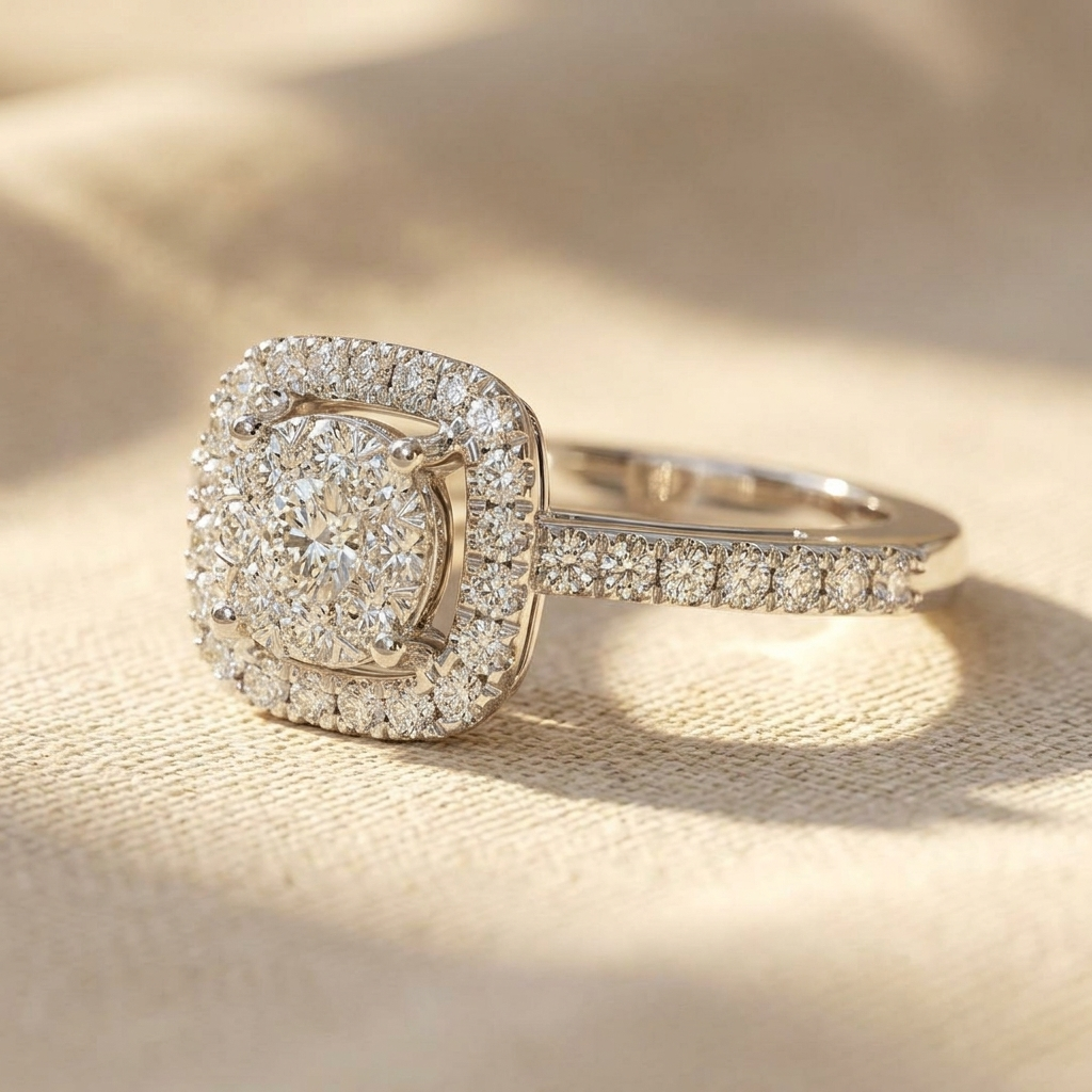 Elegant Vintage Square Cubic Zirconia Ring