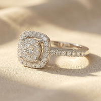 Elegant Vintage Square Cubic Zirconia Ring