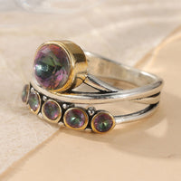 Elegant Bohemian Artistic Cubic Zirconia Inlaid Ring