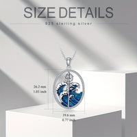 Poseidon Trident Ocean Wave Pendant Necklace