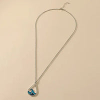 Exclusive Silver Turquoise Charm Necklace