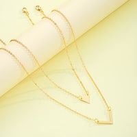 V-Shaped Triangle Chain Bracelet Set