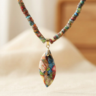 Ethnic Colorful Natural Pendant Beaded Necklace