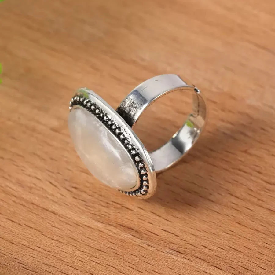 Vintage Elastic Adjustable Geometric Colorful Enamel Ring