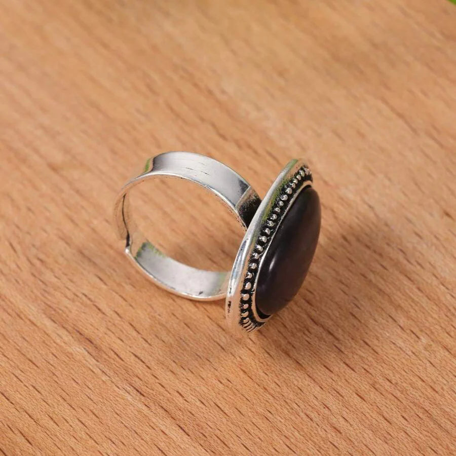 Vintage Elastic Adjustable Geometric Colorful Enamel Ring